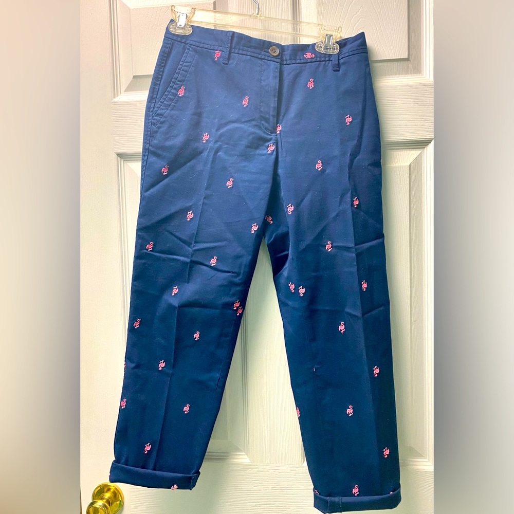 Talbots Relaxed Chinos with Pink 🦩 Flamingos